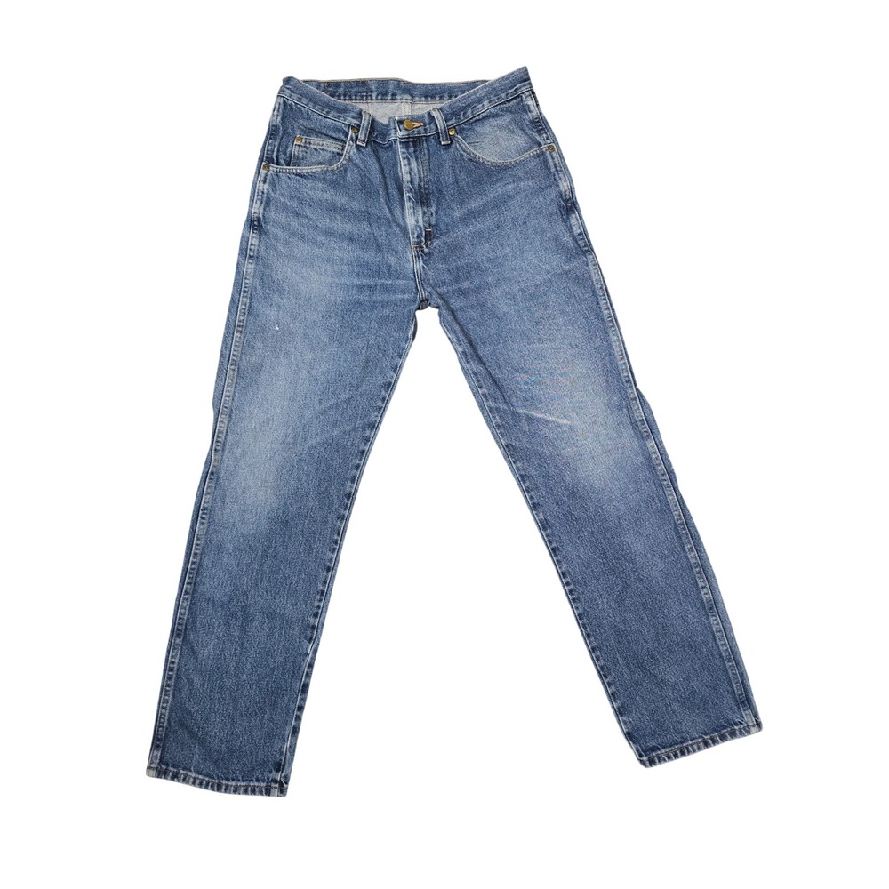Wrangler *Flawed Regular Fit Jeans Mens 33x32 Medium Wash Blue Denim Cotton